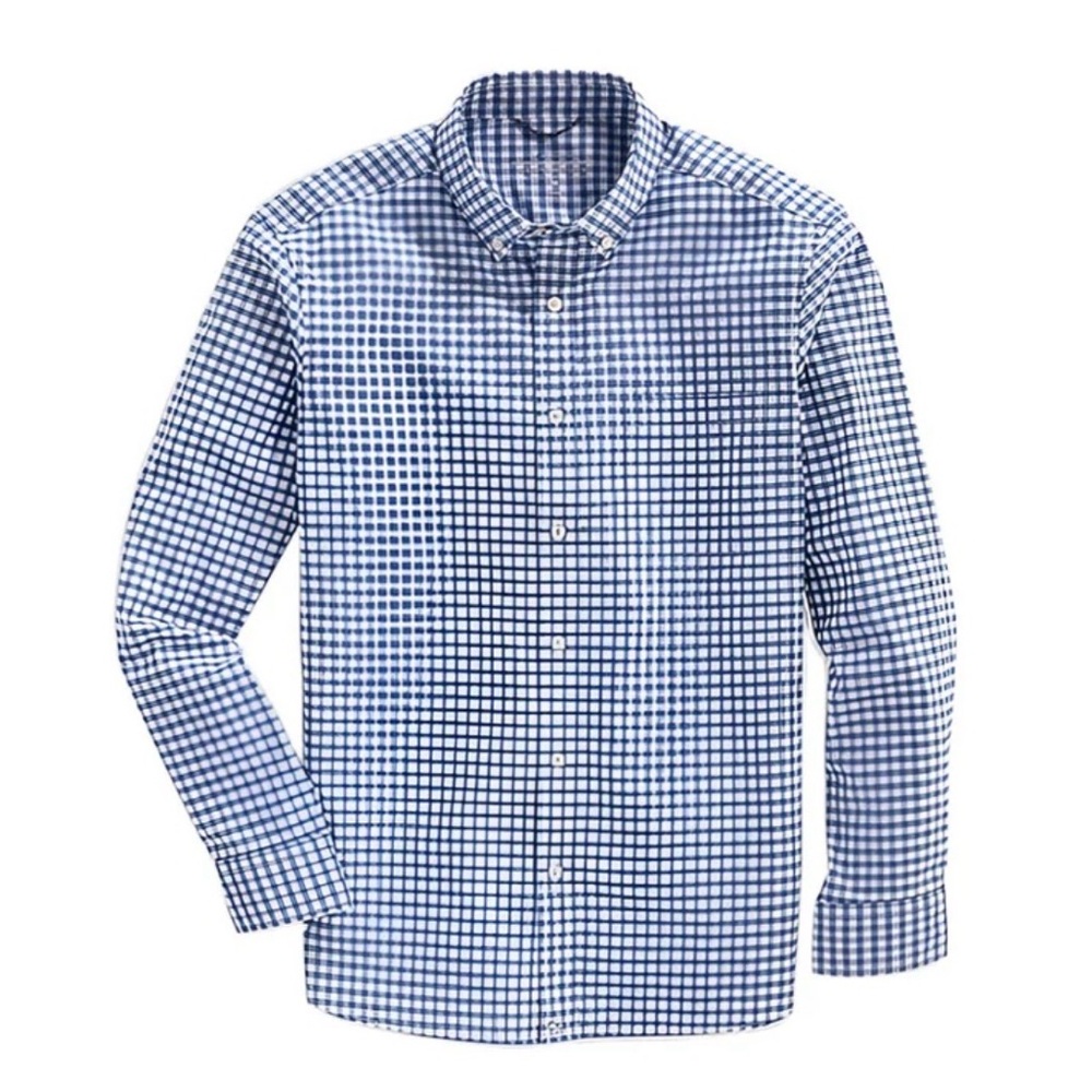 Vineyard Vines On-The-Go Brrr Gingham Long Sleeve Button Down